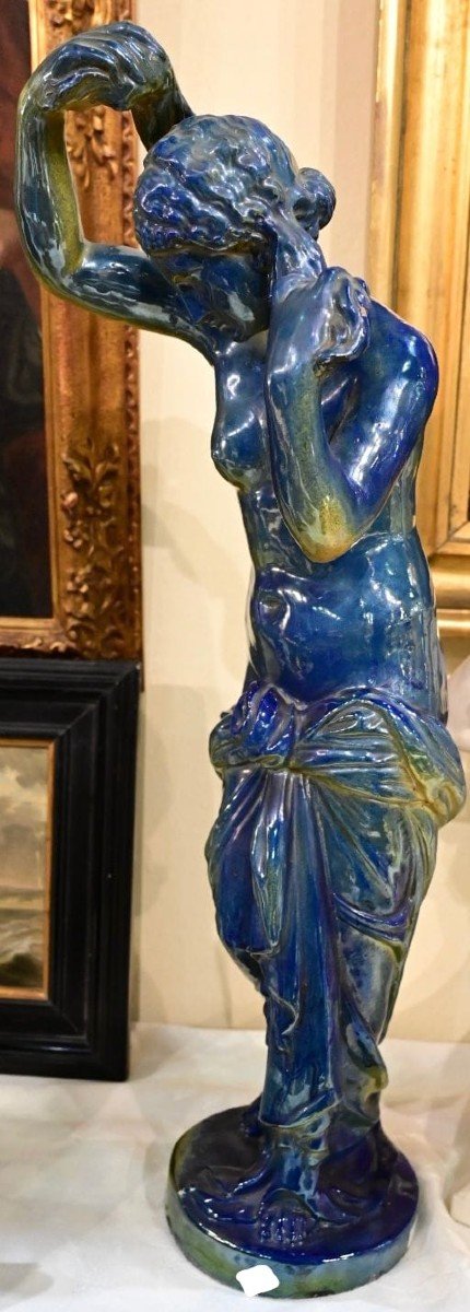 Statue De Femme En Céramique - Gualdo Tadino 1930-photo-3
